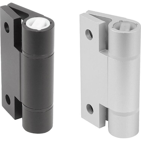 Kipp Spring Hinge Spring Closed A=55, B=67, Aluminum Black K1181.556711